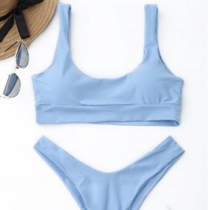 Scooped High Cut Bikini Set
